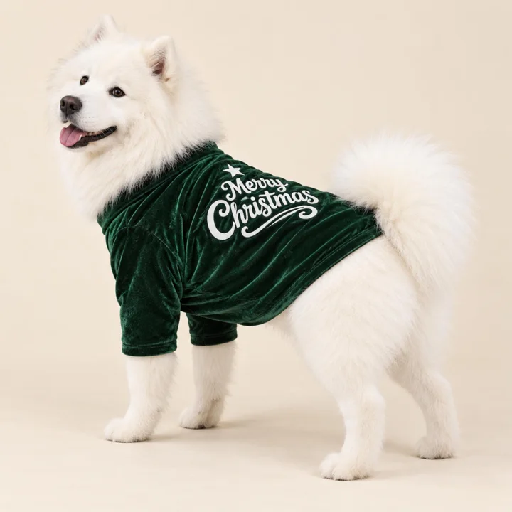 Velvet Christmas Dog Shirt — gallery photo 2
