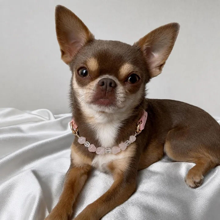 Rose Quartz Pet Collar — gallery photo 6