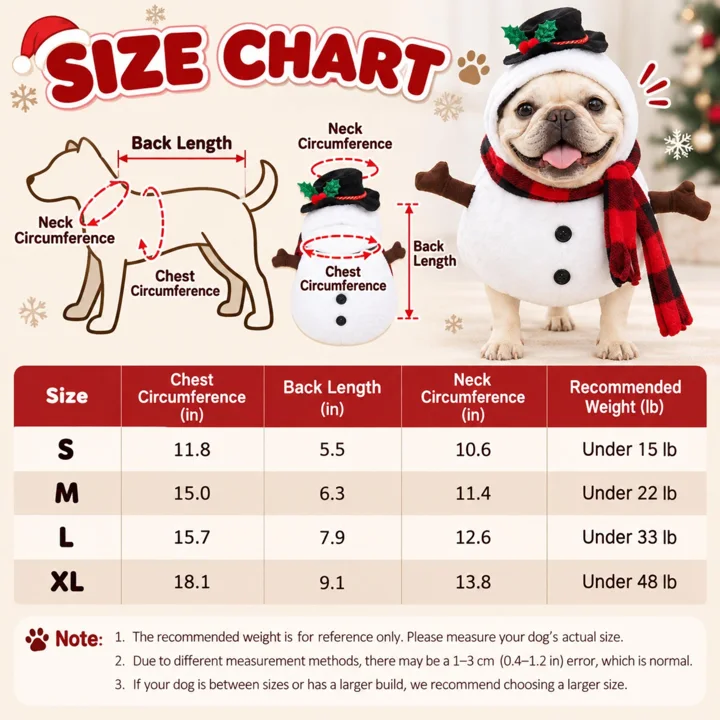 Snowman Dog Costume — gallery photo 9