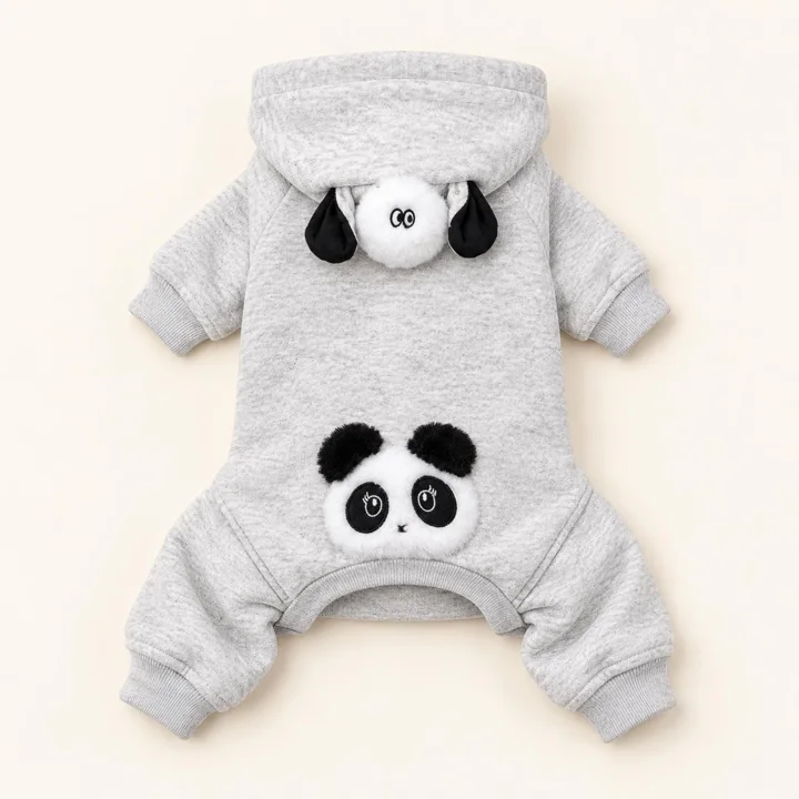 Gray Panda Dog Jumpsuit — gallery photo 3