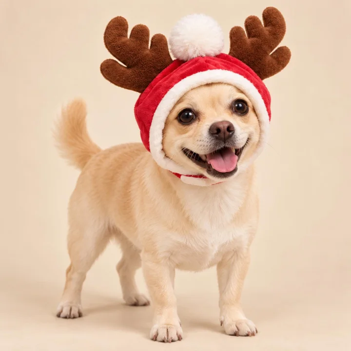 Reindeer Christmas Pet Hoodie — gallery photo 2