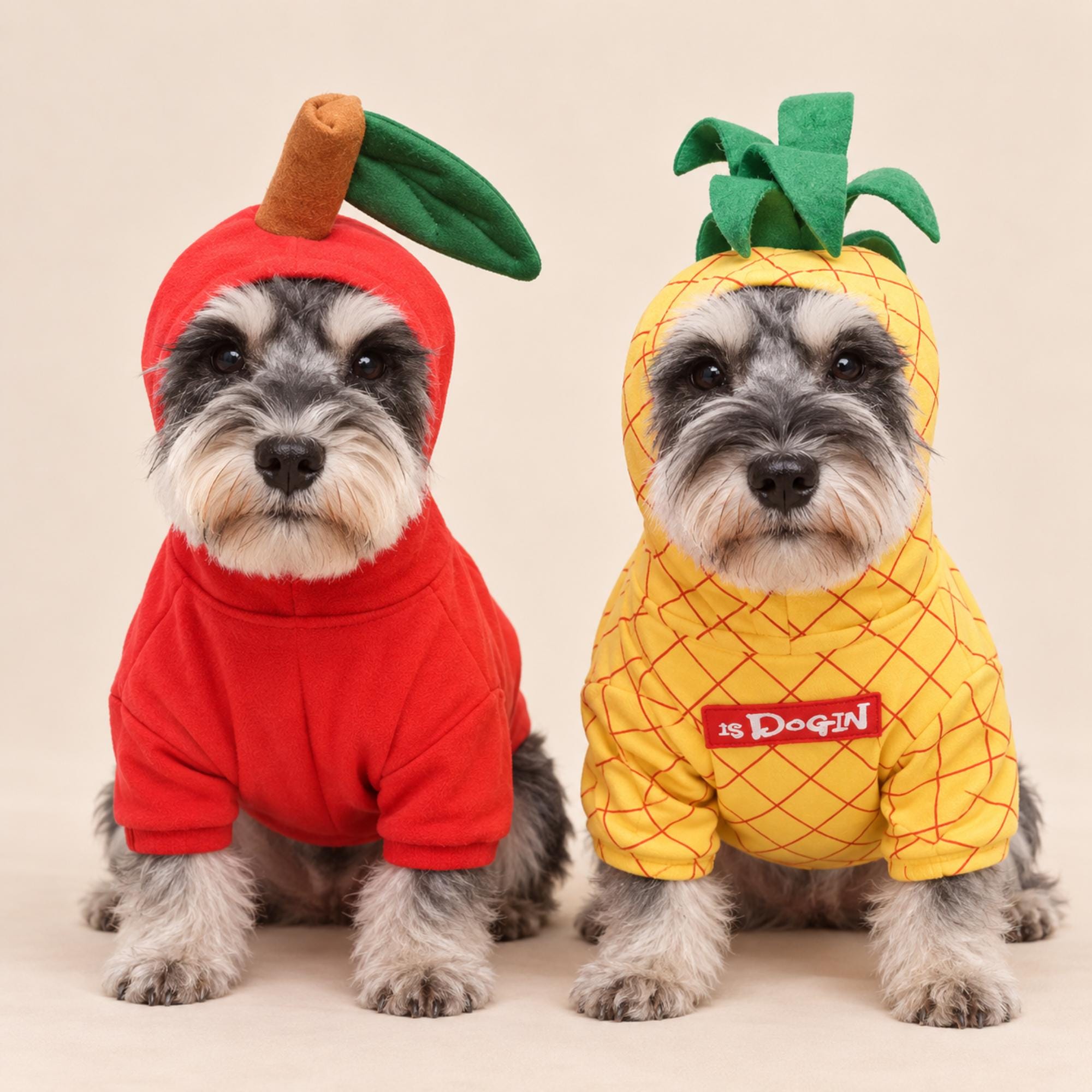 Apple Dog Costume, Red Fruit Hoodie Pet Outfit for Dogs & Cats — gallery photo 1
