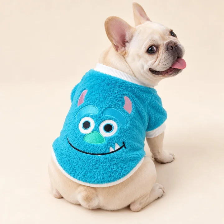 Monster Pet Shirt, Plush Character Sweatshirt, Halloween Outfit for Dogs and Cats