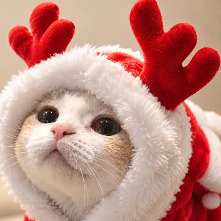 Red Reindeer Pet Costume — gallery photo 3