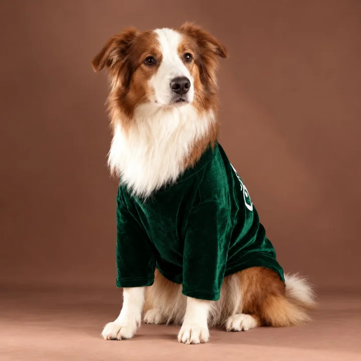 Velvet Christmas Dog Shirt — gallery photo 4