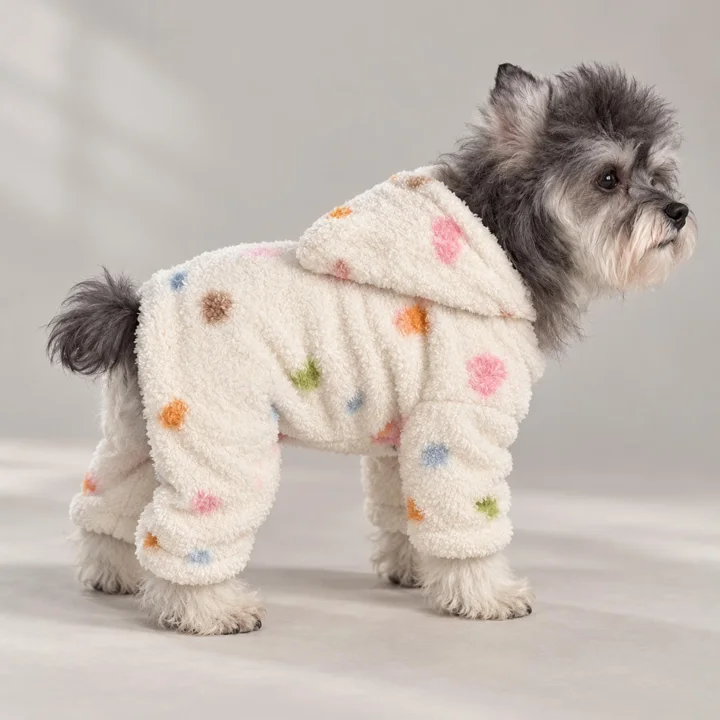 Spotted Fleece Pet Jumpsuit — gallery photo 3