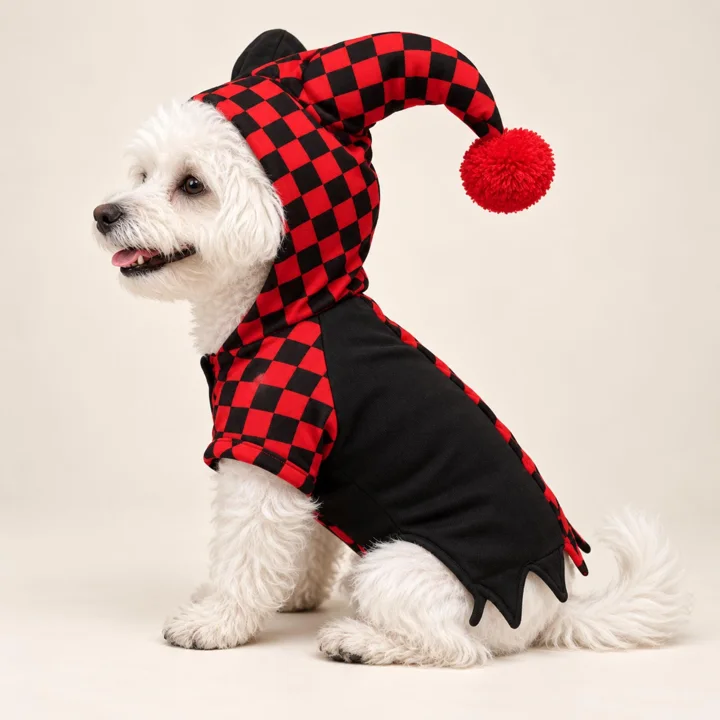 Halloween Jester Dog Costume — gallery photo 3