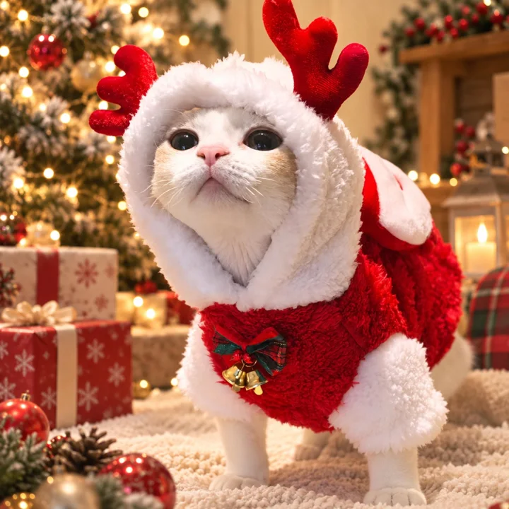 Red Reindeer Pet Costume — gallery photo 6