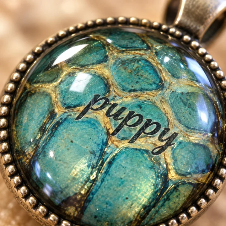 Handmade Snakeskin Pet Tag — gallery photo 4