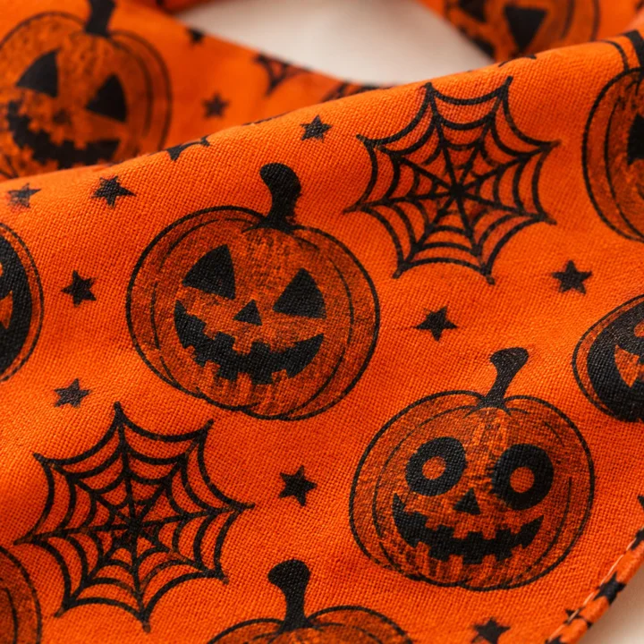 Orange Halloween Dog Bandana — gallery photo 4