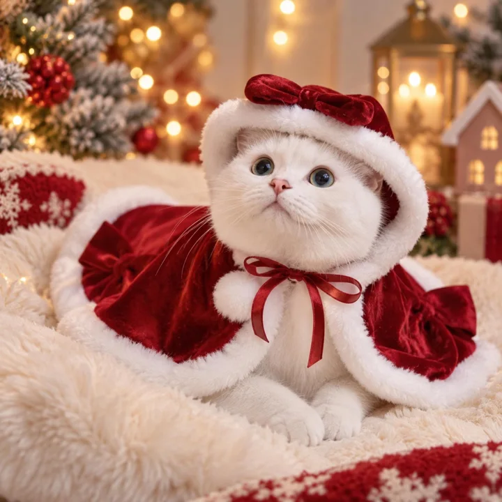 Red Christmas Pet Cape — gallery photo 6
