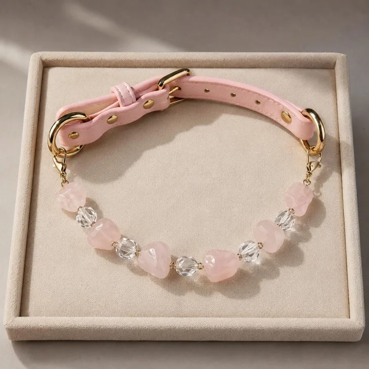Rose Quartz Pet Collar — gallery photo 8