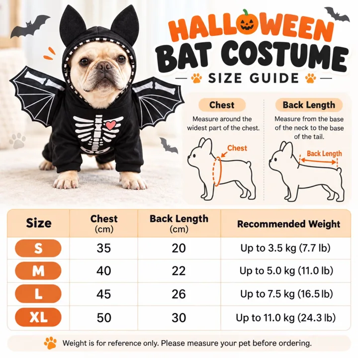 Skeleton Bat Wing Dog Costume — gallery photo 7