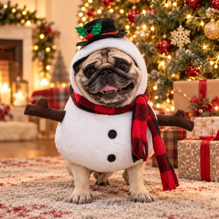 Snowman Dog Costume — gallery photo 3