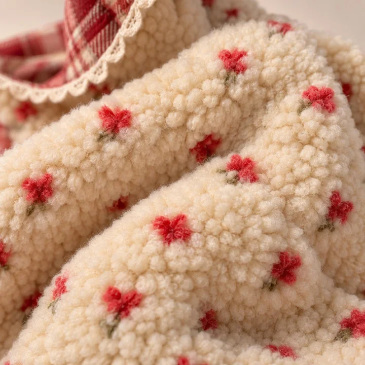 Cream Sherpa Christmas Pet Cape — gallery photo 8