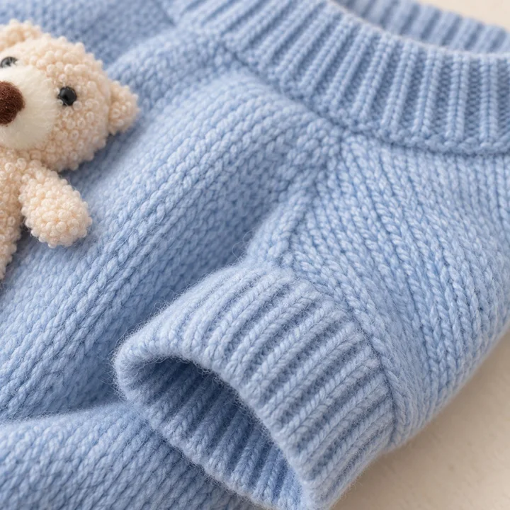 Blue Teddy Bear Dog Sweater — gallery photo 4