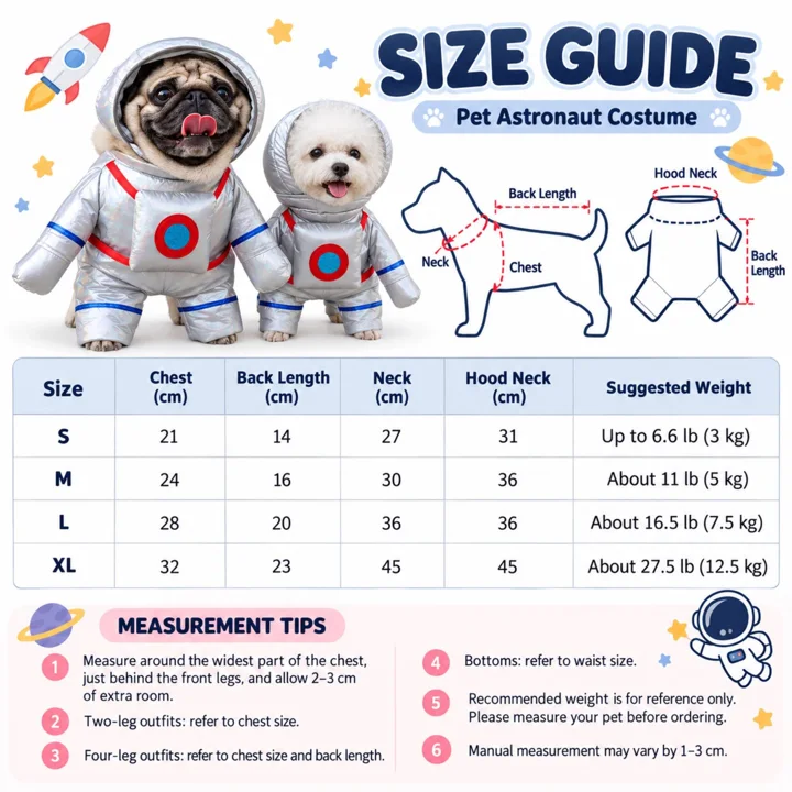 Silver Astronaut Dog Costume — gallery photo 7