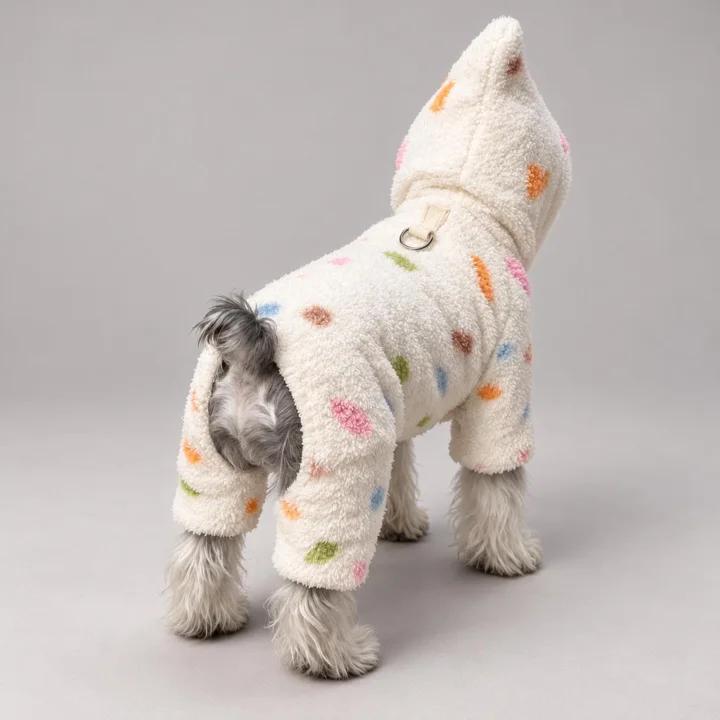Spotted Fleece Pet Jumpsuit — gallery photo 5