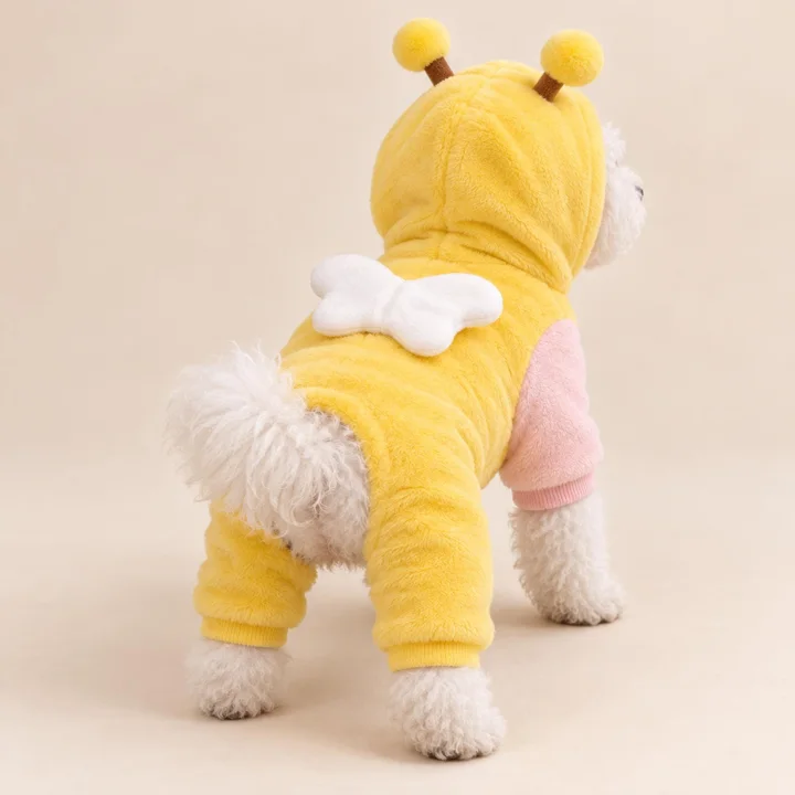 Yellow Plush Bee Pet Costume — gallery photo 3