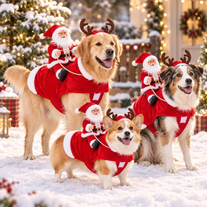 Santa Rider Dog Costume — gallery photo 5