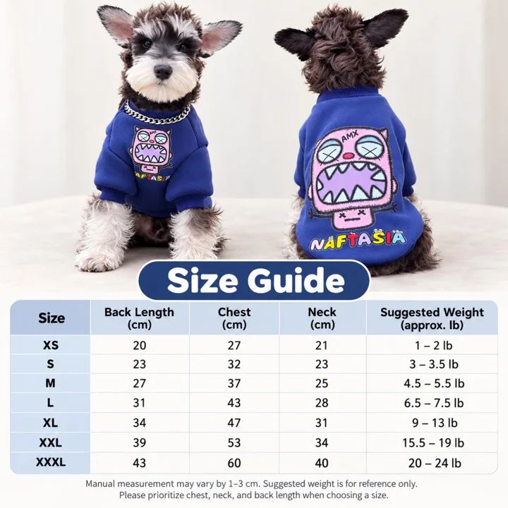 Blue Monster Graphic Pet Sweatshirt — gallery photo 4
