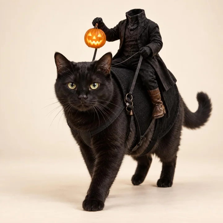 Headless Horseman Cat Costume — gallery photo 2