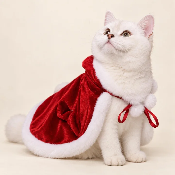 Red Christmas Pet Cape — gallery photo 4