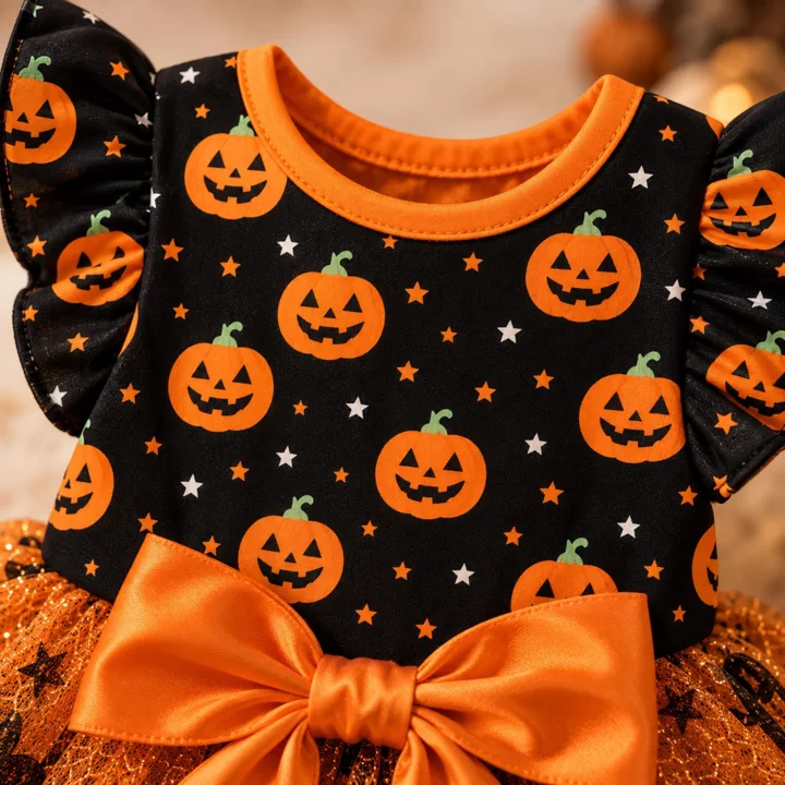 Pumpkin Halloween Dog Dress — gallery photo 3