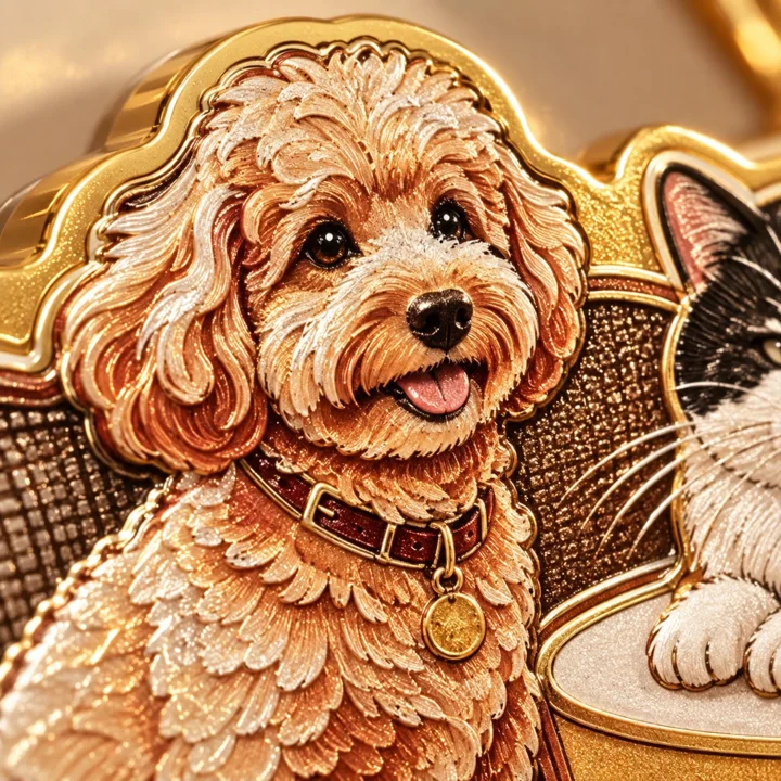 Custom Metal Pet Portrait Fridge Magnet — gallery photo 6