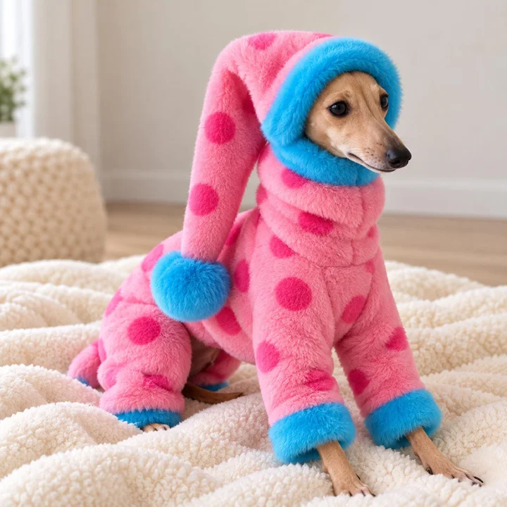 Pink Plush Dog Jumpsuit — gallery photo 4
