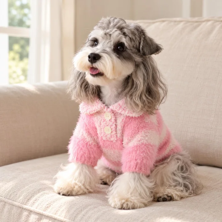 Pink Fuzzy Pet Cardigan — gallery photo 4