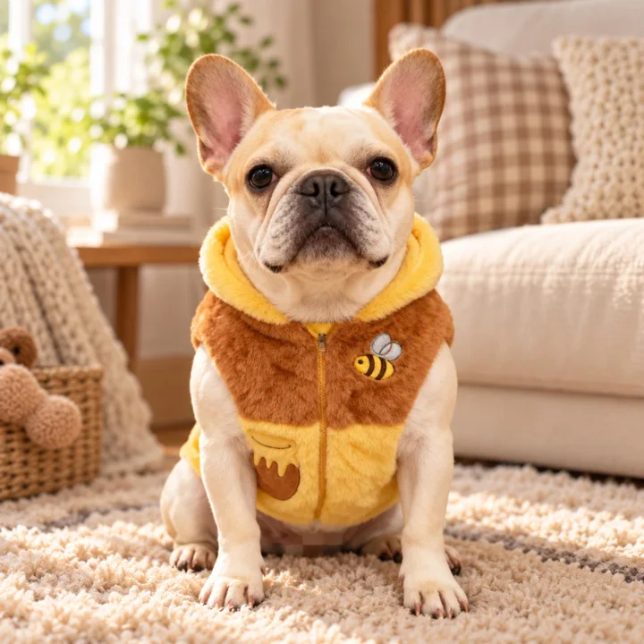 Honey Bee Plush Dog Vest — gallery photo 7