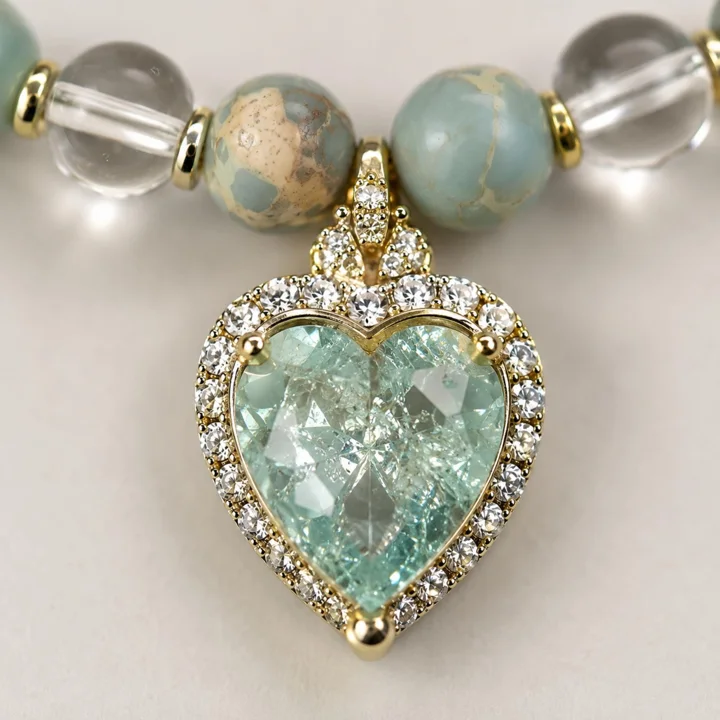Aqua Crystal Dog Collar — gallery photo 4