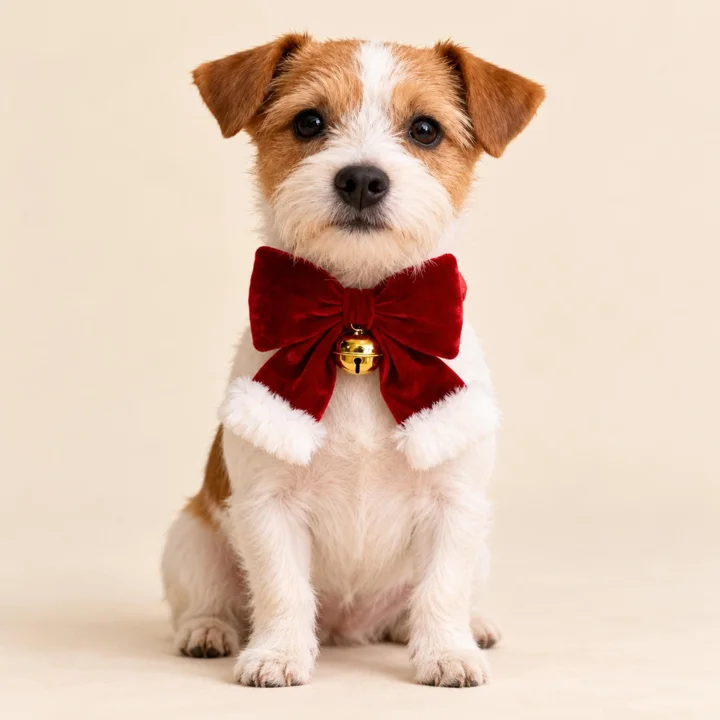 Christmas Pet Bow Collar — gallery photo 2