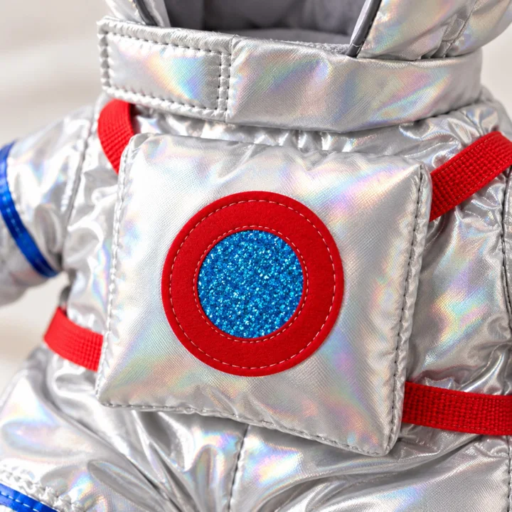 Silver Astronaut Dog Costume — gallery photo 3