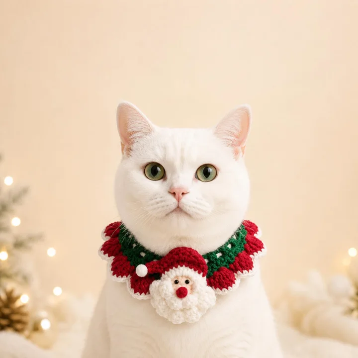 Crochet Christmas Pet Collar — gallery photo 5