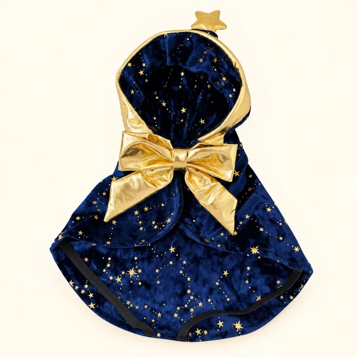 Navy Star Wizard Pet Cape — gallery photo 6