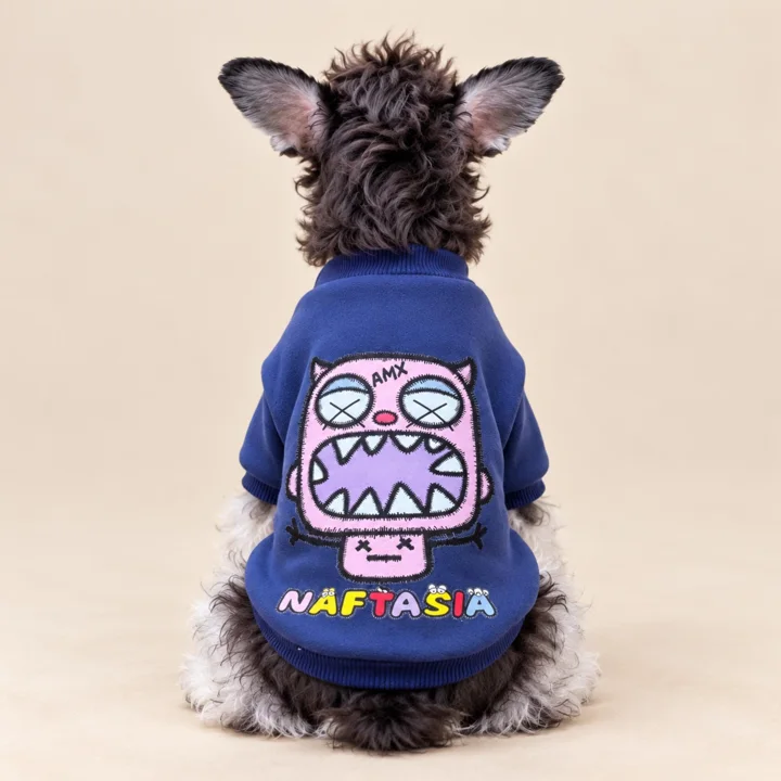 Blue Monster Graphic Pet Sweatshirt — gallery photo 3