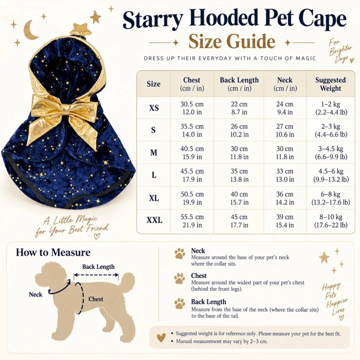 Navy Star Wizard Pet Cape — gallery photo 5