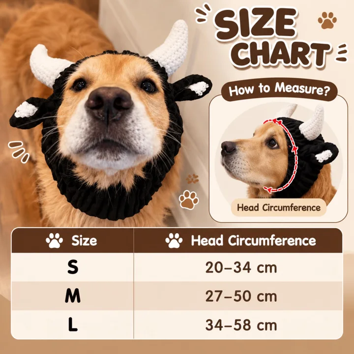 Handmade Crochet Cow Dog Hat — gallery photo 7