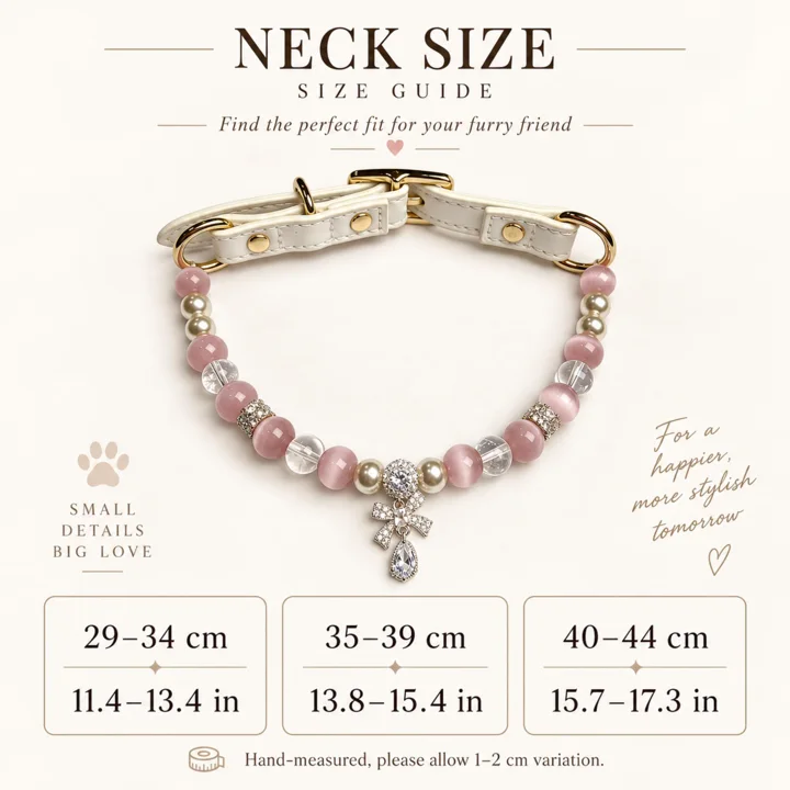 Pink Crystal Pearl Dog Collar — gallery photo 9