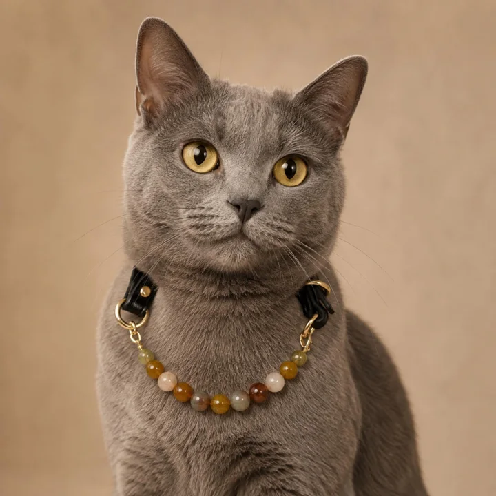 Earth-tone Crystal Dog Collar — gallery photo 4