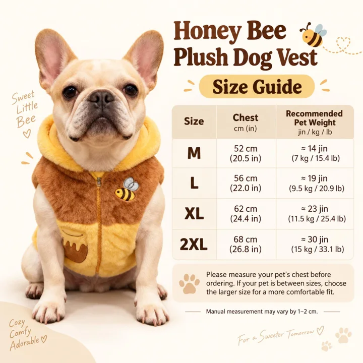 Honey Bee Plush Dog Vest — gallery photo 6