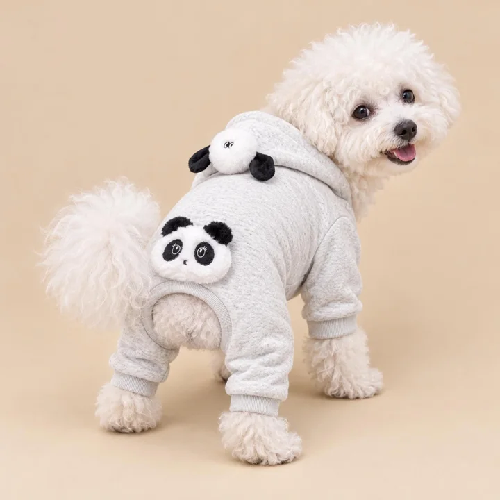 Gray Panda Dog Jumpsuit — gallery photo 4