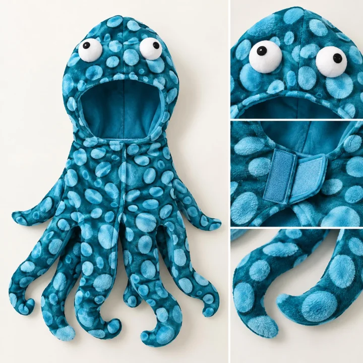 Blue Octopus Dog Costume — gallery photo 7