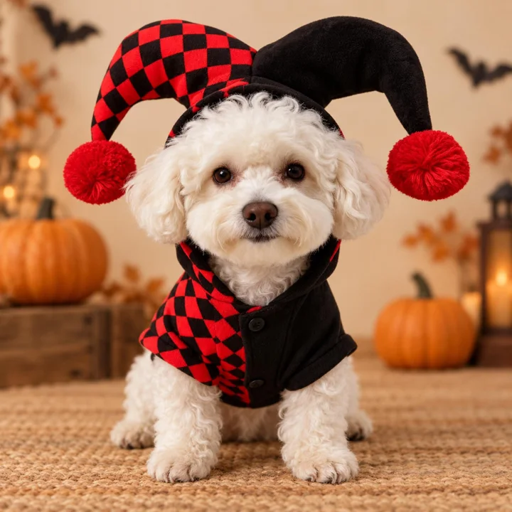 Halloween Jester Dog Costume — gallery photo 6