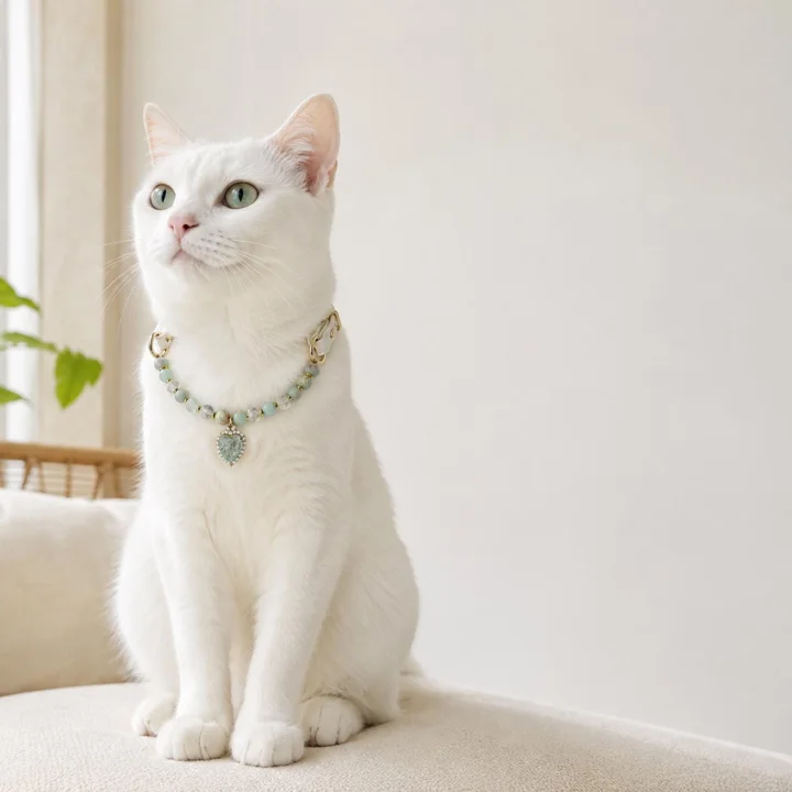 Aqua Crystal Dog Collar — gallery photo 8