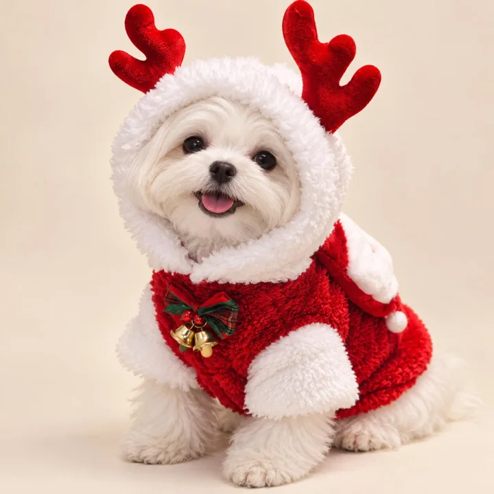 Red Reindeer Pet Costume — gallery photo 5