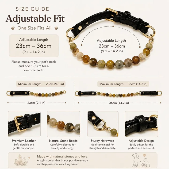 Earth-tone Crystal Dog Collar — gallery photo 8