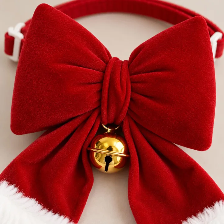 Christmas Pet Bow Collar — gallery photo 5